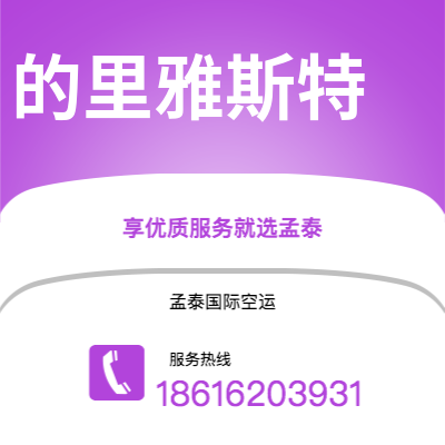 上海到的里雅斯特空运公司|上海至的里雅斯特航空运输2