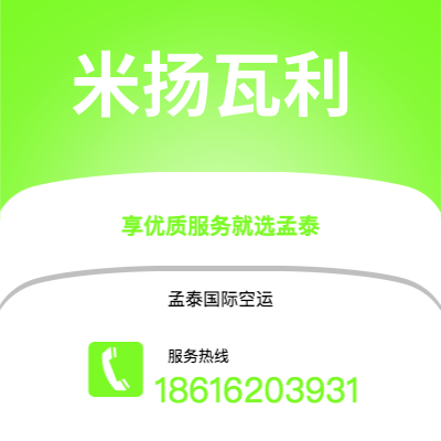 上海到米扬瓦利空运公司|上海至米扬瓦利航空运输2